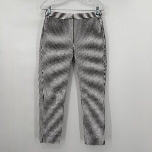 ZARA Women’s Black & White Striped Slim Fit Ankle Pants Size M